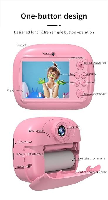 Diy Instant Digital Print Camera for Kids (Random Design) - Image 6