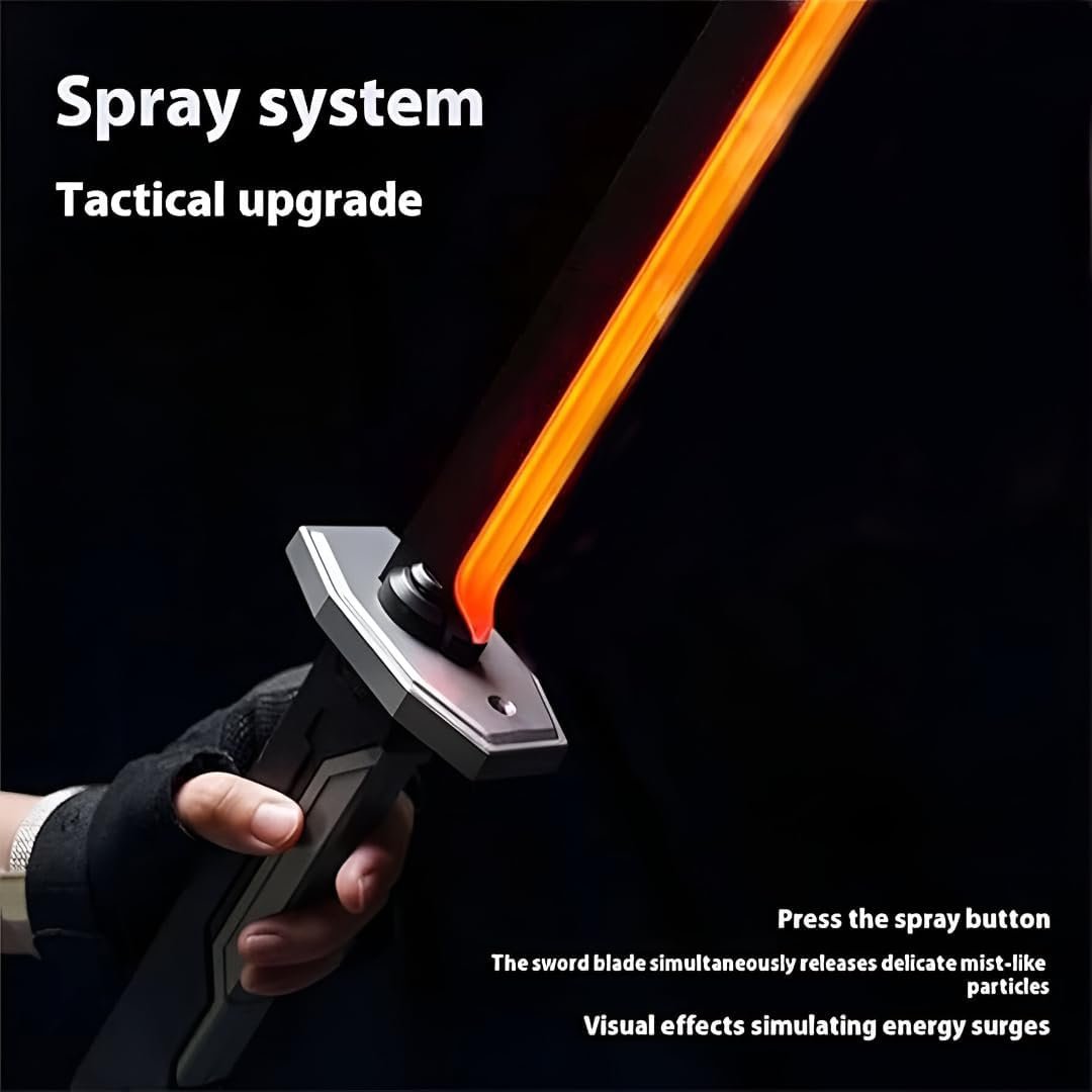 LED Katana Spark FX Lightsaber Sword – Light-Up Blade with Spark & Smoke Effects, Cosplay Prop Weapon for Halloween & Costume Parties (Multi Colour) - Image 4