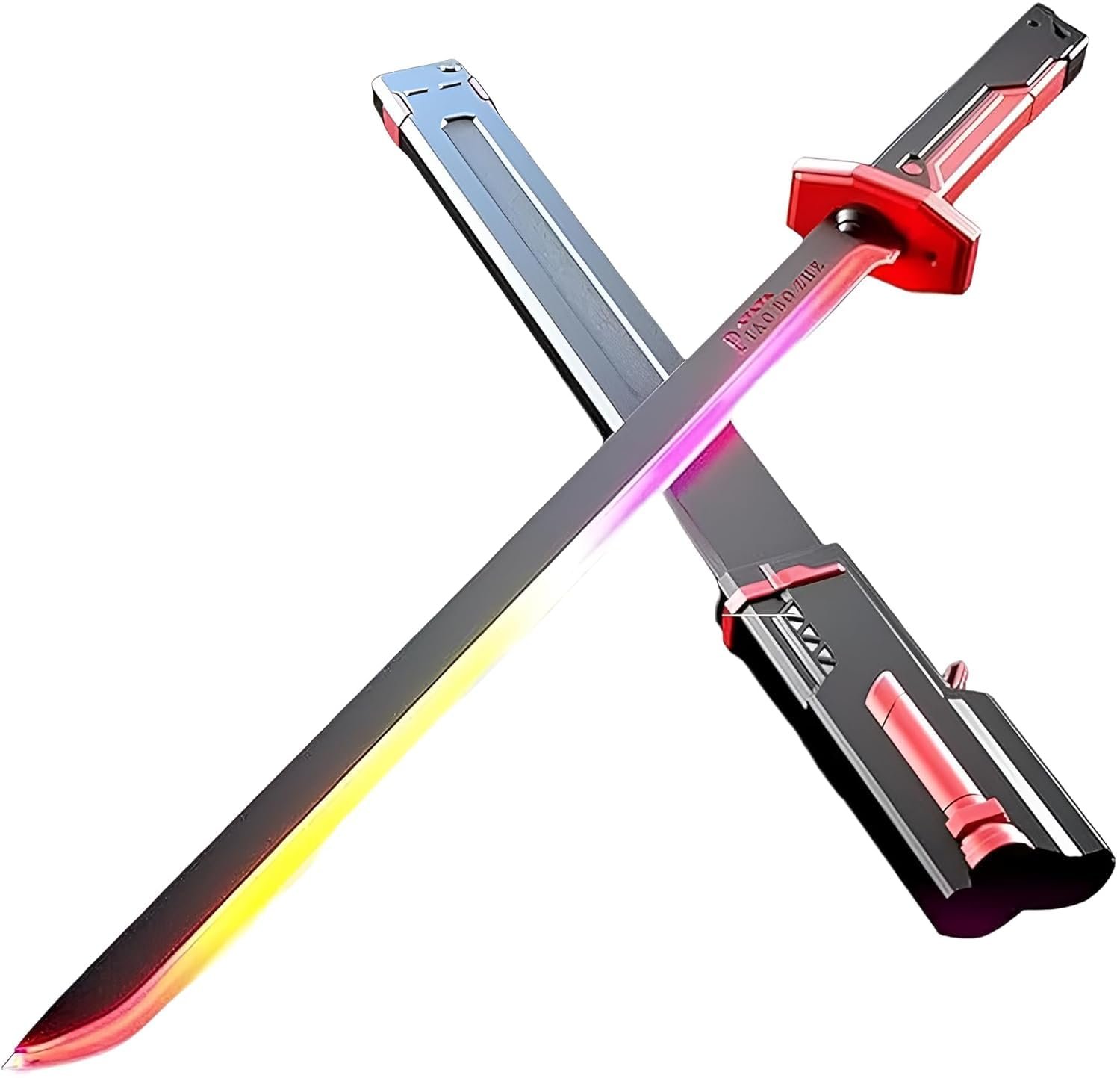 LED Katana Spark FX Lightsaber Sword – Light-Up Blade with Spark & Smoke Effects, Cosplay Prop Weapon for Halloween & Costume Parties (Multi Colour)