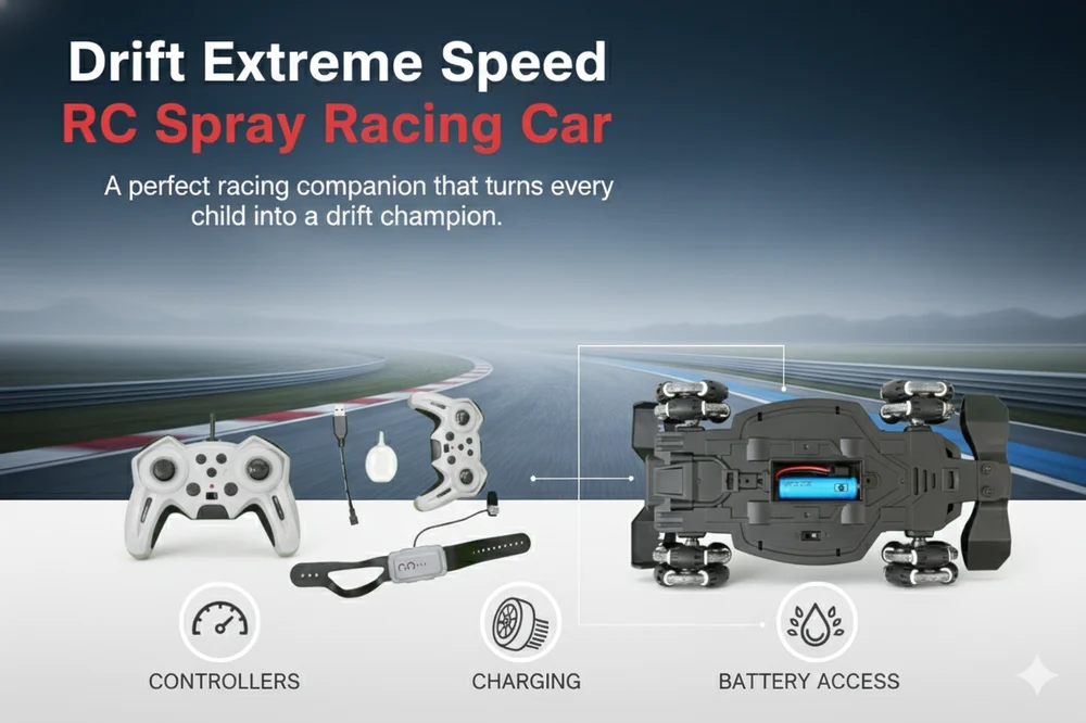 Rise X ONE Drift Extreme Speed RC Spray Racing Car - Image 2