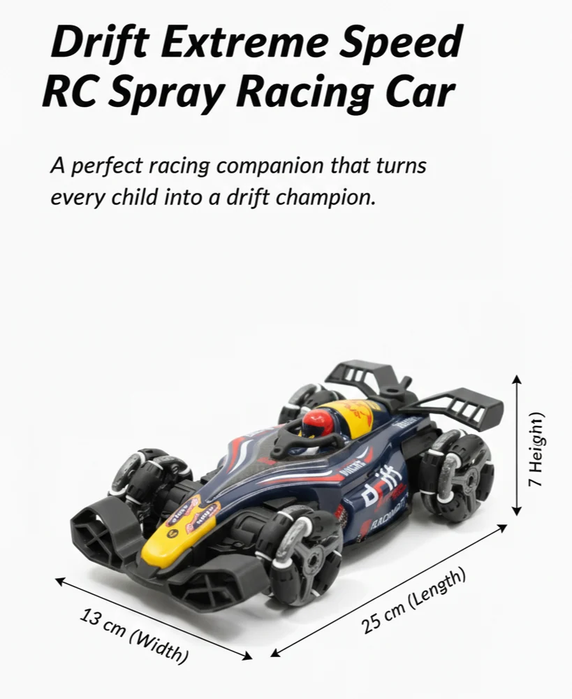 Rise X ONE Drift Extreme Speed RC Spray Racing Car - Image 3