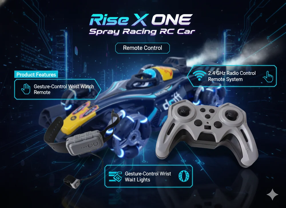 Rise X ONE Drift Extreme Speed RC Spray Racing Car - Image 8